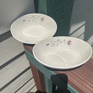 Vintage Franciscan Duet Rose Serving/Salad Bowls Mid Century Modern MCM Set Of 2 - Picture 1 of 8