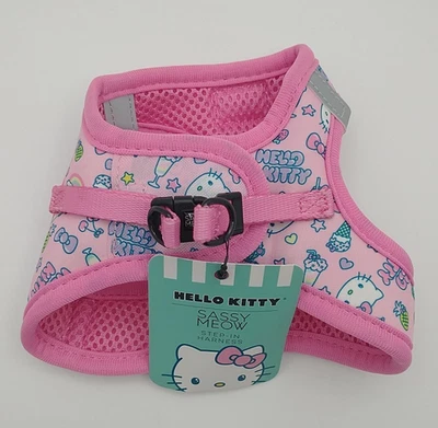 Arnés ajustable Sassy Meow Hello Kitty gato extra pequeño rosa nuevo con etiquetas Foto 1 de 4