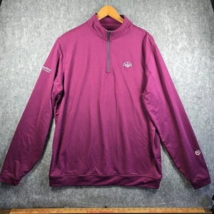 Peter Millar Sweater Mens 1/4 Zip Scotty Cameroon L/S Crown Sport F/S Magenta XL - Picture 1 of 13
