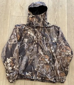 Mossy Oak Rain Tamer Camo Jacket Rain Coat Hooded Zip Front Men’s Size Medium - Picture 1 of 5
