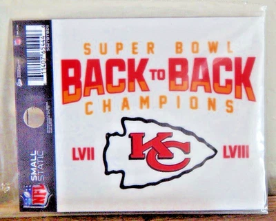 Kansas City Chiefs Back-to-Back Super Bowl Champions pequeña ventana adherente CANTIDAD Av. Foto 1 de 2