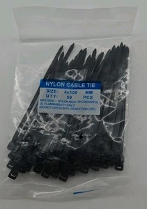 Nylon Kabelbinder - 4 mm x 100 mm - Beutel à 50 - Menge 3 Beutel - 150 insgesamt - Bild 1 von 3
