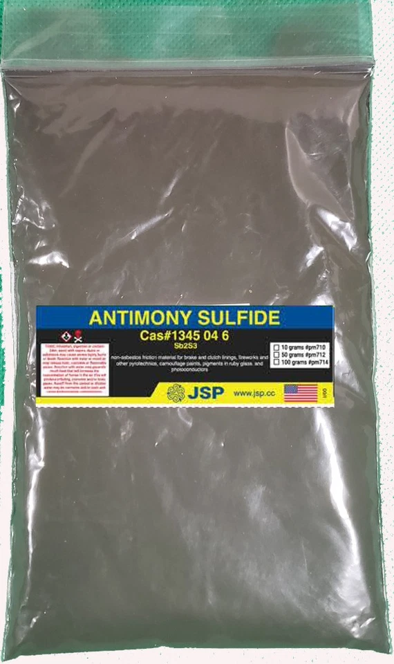 Sulfuro de antimonio JSP® 50 gramos Foto 1 de 1