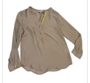 Joie Silk   Blouse Ivory Yellow  Womens Size XS Good Condition - Picture 1 of 7