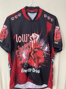 Vintage Lolli’s Cherry Pop Fahrrad Radfahren Cycling Pearl Izumi Trikot Herren M 3/4 Zip - Bild 1 von 12