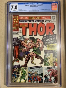 JOURNEY INTO MYSTERY ANNUAL 1 1st HERCULES! THOR! CGC F/VF (7.0) WHITE Pages! - Picture 1 of 13