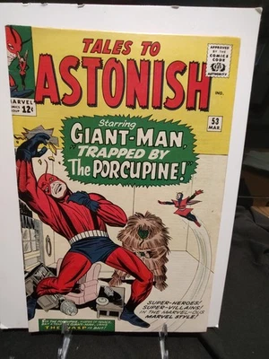 TALES TO ASTONISH #53 - RARE VF+ 8.5 - GIANT-MAN/ WASP 1964 LOW $199 B.I.N. ! - Image 1 of 4