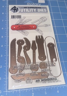 Полезные штампы Art Impressions — его штампы и словесные марки новые нераспакованные No4750 - Изображение 1 из 3