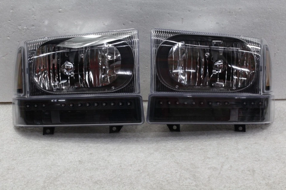 PARA BLK 99-04 Ford F250 F350 Superduty Faros + SMD LED Parachoques Luces de Señal Foto 1 de 1