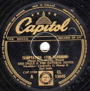 RED INGLE COMEDY 78 TEMPTATION (TIM-TAYSHUN) / MOE ZART'S TURKEY TROT CL13045 E- - Picture 1 of 1