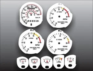 White Face Gauges for 1983-1986 Ford Mustang METRIC KPH KMH - Picture 1 of 4