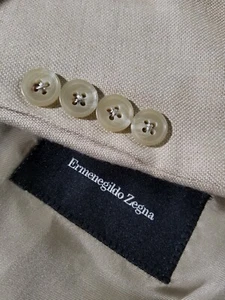 ERMENEGILDO ZEGNA WOOL SILK CAMEL Textured Brown Coat Sport Jacket Blazer 52 42R - Picture 1 of 8