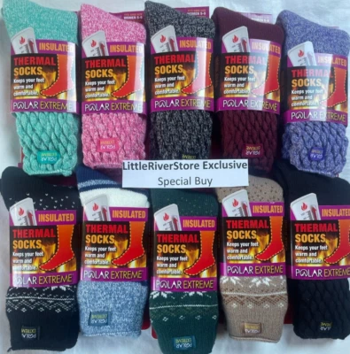 Polar Extreme INSULATED Thermal Women's Socks 5-9 Shoe Size FULL WEIGHT  NICE! - Image 1 of 4