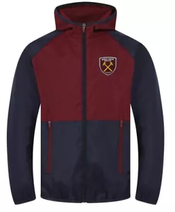 West Ham United Hoodie Mens Large Windbreaker Shower Jacket Hooded Top WHH11 - Picture 1 of 1