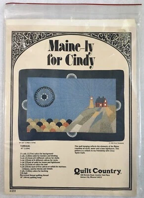 Quilt Country "Maine-ly for Cindy Taylor Clark " Coast Lighthouse Pattern 1982  - Image 1 of 4