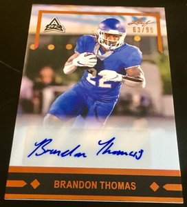 2021 Leaf #GLR-BT1 Brandon Thomas Autograph Bronze RC 63/99 Memphis
