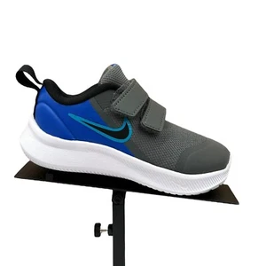 Nike Toddler Boy's Slip-on Running Shoes Size 9 Blue/Gray Lightweight & Comfy - Picture 1 of 13