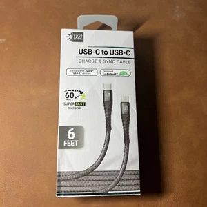 Case Logic USB 2.0 Type-C USB Charge & Sync Cable 6 Feet -Black*New - Picture 1 of 3