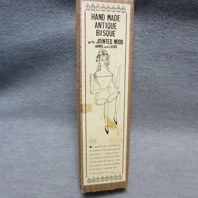 Brazos y piernas de madera articulados Shackman hechos a mano antiguos repro bisque Japón 9" Foto 1 de 4