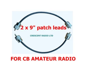 2 X  9" 23CM PL259 RG58 50 OHM PATCH LEADS for CB and Amateur Ham Radio - Picture 1 of 1