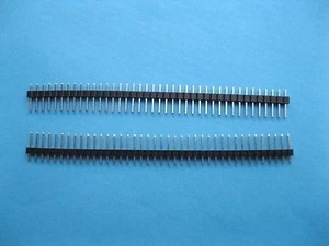 80 pcs 2.54mm 1x40 40pin Breakable Pin Header Male Connector Single Row Strip - Picture 1 of 4
