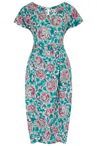 Summer Breeze 50er Jahre retro Etuikleid Vintage style Schlüsselloch Kleid - Picture 1 of 8