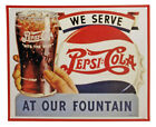 We Serve Pepsi Cola 12" X 15" Tin Sign Tn290