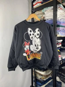 90s American Wear Minnie Mouse Disney VNTG Insulated Sweatshirt Womens RARE M sz - Bild 1 von 14