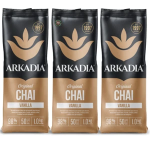 Arkadia VANILLA Chai 3kgs Latte Powder Hot Cold Barista Cafe Frappe - Picture 1 of 7