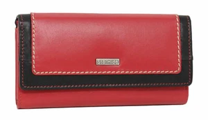 Starhide RFID-blockierende Geldbörse aus echtem weichem Leder Damen Geschenk rot schwarz 5560 - Bild 1 von 9
