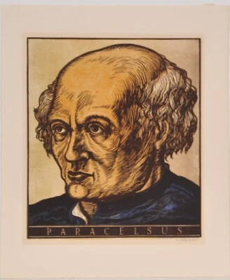 A. Paul Weber/Holzschnitt/Paracelsus /1944/Handsigniert/WVZ.Griffelkunst 27 - Bild 1 von 4