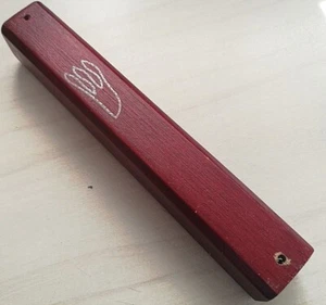 Unique Wood Bordo Jewish Mezuzah Case Protect Home Door House Judaica Jerusalem - Picture 1 of 3