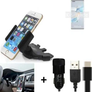 Pour Huawei Mate 40E Pro 5G support slot CD + CHARGEUR titulaire Autoradio Smart - Photo 1/6