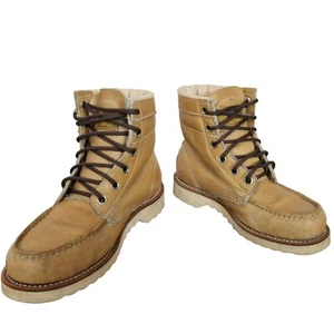 VINTAGE NATURAL LEATHER GOODYEAR WELT BOOTS MADE IN KOREA SIZE EU 37, UK 4, US 6 - Picture 1 of 8