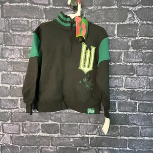 Wicked XS Pullover Zip Sweatshirt Black & Green Flying Monkeys - Picture 1 of 9
