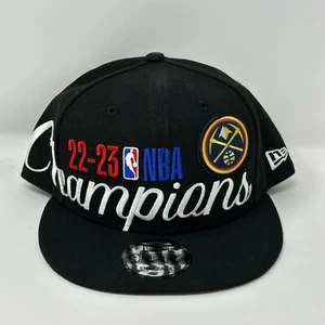 New Era 9fifty Denver Nuggets 22-23 NBA World Champions Black Snapback Cap Hat - Picture 1 of 4
