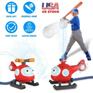Water Sprinkler Baseball Toy for Kids,2 in 1 Helicopter Water Sprinkler Ball Set - Picture 1 of 12