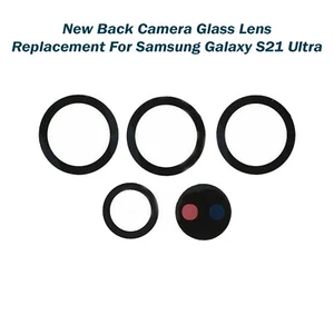 New Back Camera Glass Lens Replacement + Adhesive For Samsung Galaxy S21 Ultra - Zdjęcie 1 z 2