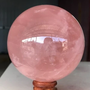 977g Natural Pink Rose Quartz Crystal Sphere Mineral specimen Healing B637 - Picture 1 of 14