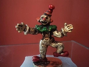 Vintage George Good Judy 24k Gold Plated Pewter Clown Figur - Bild 1 von 12