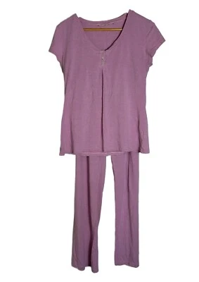 Nordstrom Womens LightweightCotton Blend Sleep Set Size S Striped Leisure Lounge - Image 1 of 4