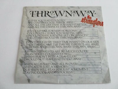 The Stranglers Thrown Away/ Top Secret Vinyl 7" 45 RPM UK Import NEW - Image 1 of 4