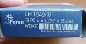A&S Fersa Bearings LM 11949 / 10 Tapered Roller Bearing, new Unopened in box - Picture 1 of 3