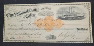 1872 City National Bank of Cairo Illinois Sehr schön  Hervorragende Mail Riverboat Vignette.  - Bild 1 von 3