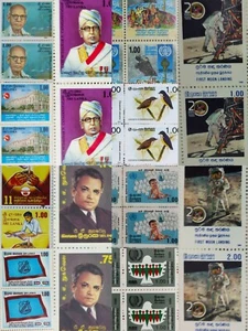 Sri Lanka Ceylon Stamps Random Collection Block of 4 Mint Stamps x12 Rare - Picture 1 of 13