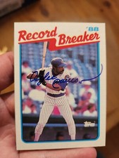 Andre Dawson Autograph 1989 Topps Baseball Card #4 Chicago Cubs