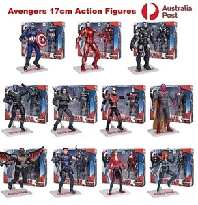 Avengers Action Figures Figurines Spiderman Iron Man Captain America Stand 17CM - Picture 1 of 26