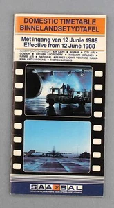 SOUTH AFRICAN AIRWAYS DOMESTIC AIRLINE TIMETABLE JUNE 1988 SAA SAL SEAT MAPS - Picture 1 of 3