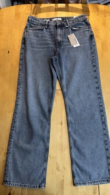 Mango Matilda Medium Rise Straight Fit Jeans Size 12 New With Tags Light Blue - Image 1 of 4