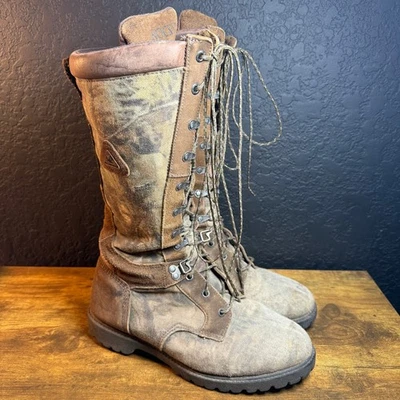 Rocky Low Country 9.5 MW 防水蛇靴迷彩狩猎靴皮革尼龙 — 第 1/4 张图片